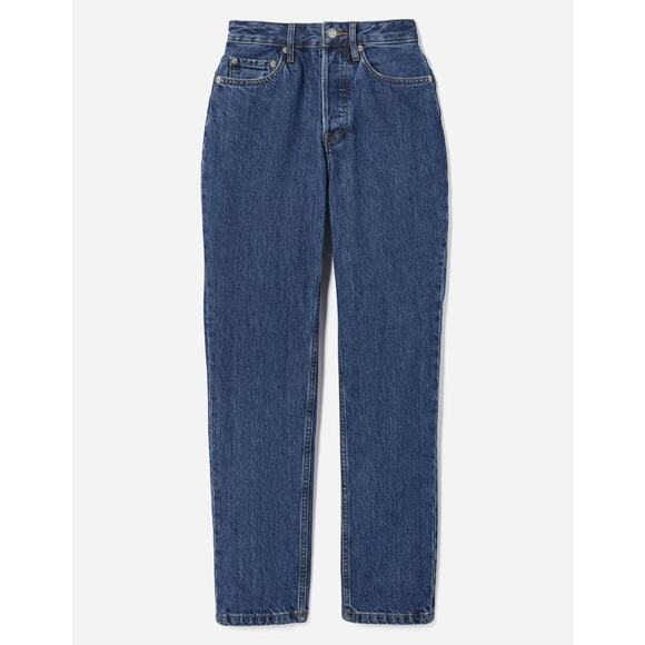 Everlane The Curvy 90s Cheeky Straight Blue Jeans High Rise Size 30 NWT - Picture 8 of 9